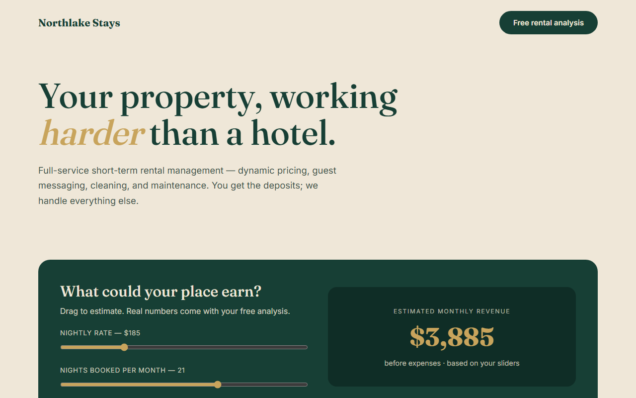 Northlake Stays design preview